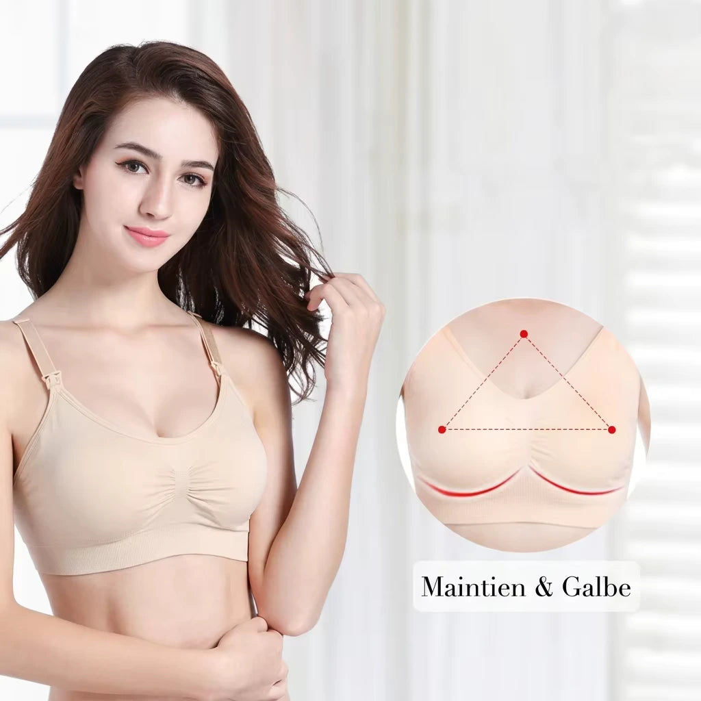 Soutien-Gorge d’Allaitement Mains Libres pour Tire-Lait – Sous-vêtement de Maternité Confortable à Porter Toute la Journée