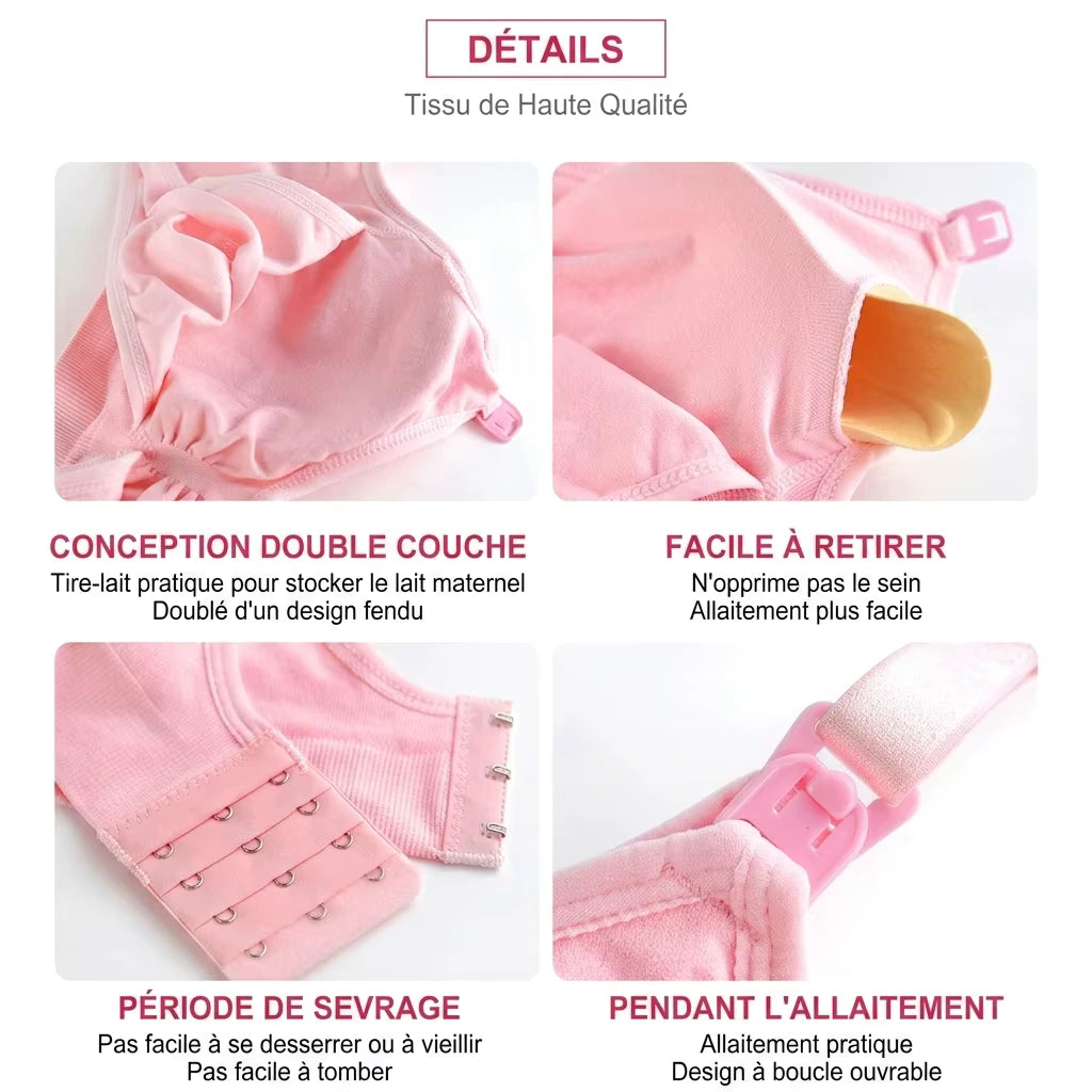 Soutien-Gorge d’Allaitement Mains Libres pour Tire-Lait – Sous-vêtement de Maternité Confortable à Porter Toute la Journée