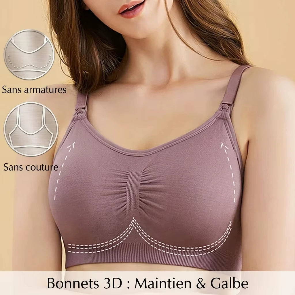 Soutien-Gorge d’Allaitement Mains Libres pour Tire-Lait – Sous-vêtement de Maternité Confortable à Porter Toute la Journée