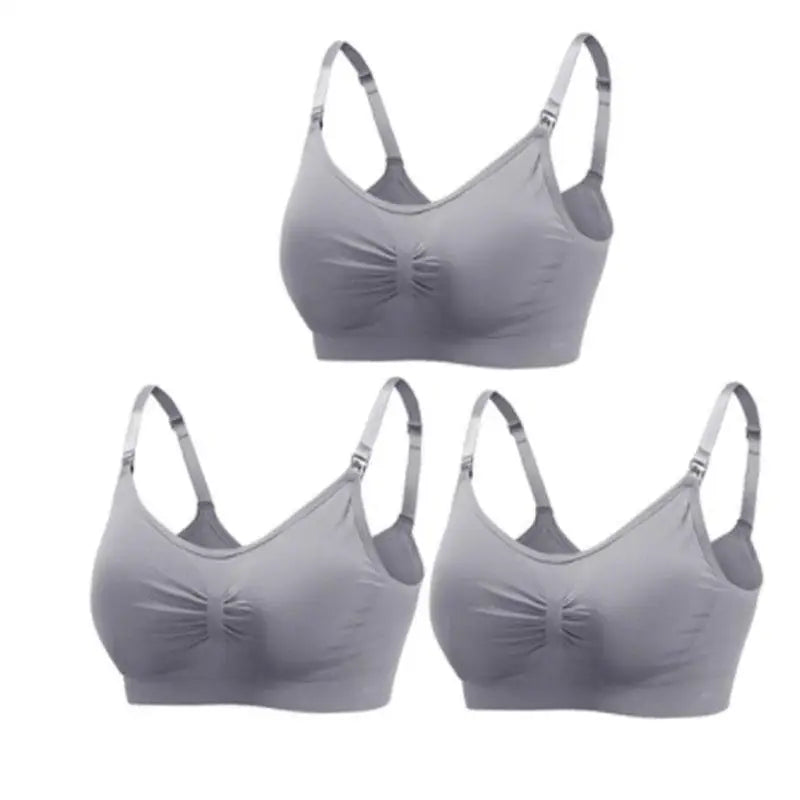 Soutiens-Gorge d’Allaitement Sans Couture en Coton – Lot de 3
