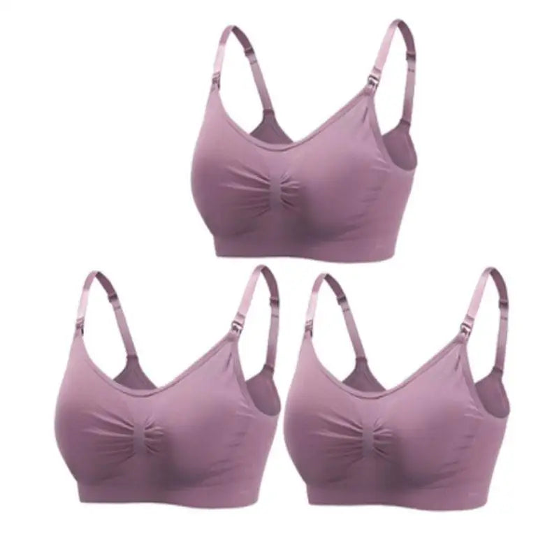 Soutiens-Gorge d’Allaitement Sans Couture en Coton – Lot de 3