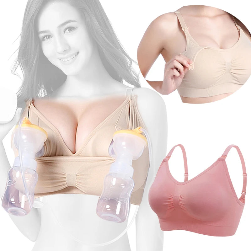 Soutien-Gorge d’Allaitement Mains Libres pour Tire-Lait – Sous-vêtement de Maternité Confortable à Porter Toute la Journée