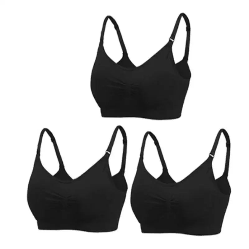 Soutiens-Gorge d’Allaitement Sans Couture en Coton – Lot de 3