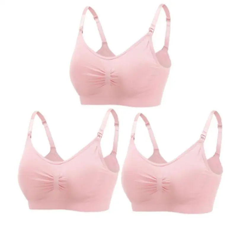Soutiens-Gorge d’Allaitement Sans Couture en Coton – Lot de 3