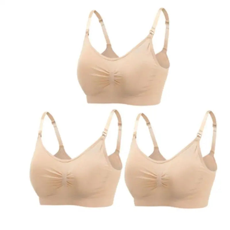 Soutiens-Gorge d’Allaitement Sans Couture en Coton – Lot de 3